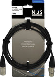 NJS NJS732 - 5m XLR to XLR 3 Pin DMX Cable