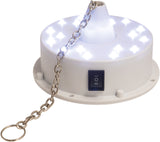 FXLAB G007NBW - Battery Operated Ceiling/Hanging Mount Mirror Ball Motor with 18 Ultra Bright LEDS, Remote Control and Hanging Chains