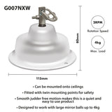 FXLAB G007NXW - 2 RPM Professional Mains Powered Mirror Ball Motor with Twin Hanging Points - 4kg Load Capacity