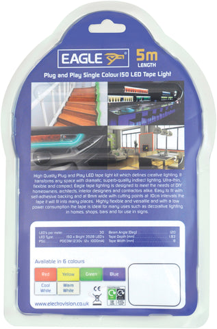 Eagle G009ZE - 5m Green 12V LED Tape Light Kit With PSU