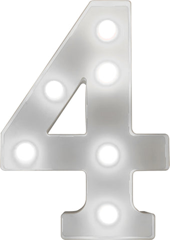 St Helens Home and Garden GH11214 - "4" Battery Operated 3D LED Number Light