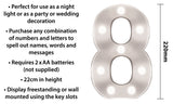 St Helens Home and Garden GH11218 - "8" Battery Operated 3D LED Number Light