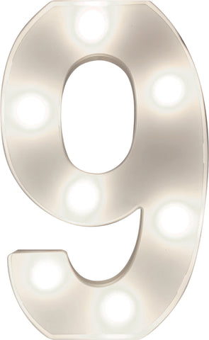 St Helens Home and Garden GH11219 - "9" Battery Operated 3D LED Number Light