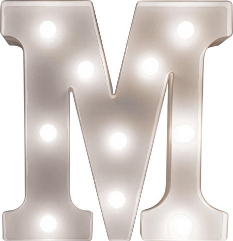 St Helens Home and Garden GH1121M - "M" Battery Operated 3D LED Letter Light