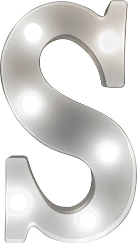St Helens Home and Garden GH1121S - "S" Battery Operated 3D LED Letter Light