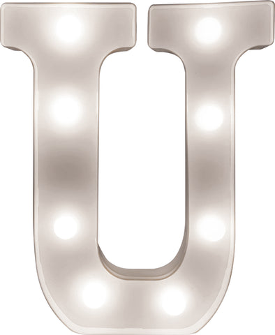 St Helens Home and Garden GH1121U - "U" Battery Operated 3D LED Letter Light